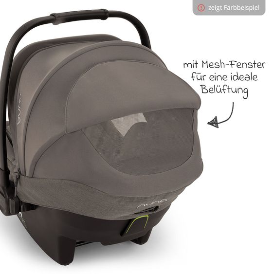 joie Babyschale PIPA next i-Size ab Geburt bis 13 kg (40 cm - 83 cm) inkl. Sitzverkleinerer, Sonnenverdeck mit Dream Drape nur 2,8 kg - Thunder