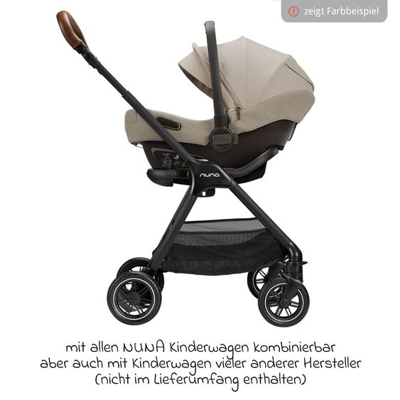 joie Babyschale PIPA next i-Size ab Geburt bis 13 kg (40 cm - 83 cm) inkl. Sitzverkleinerer, Sonnenverdeck mit Dream Drape nur 2,8 kg - Thunder