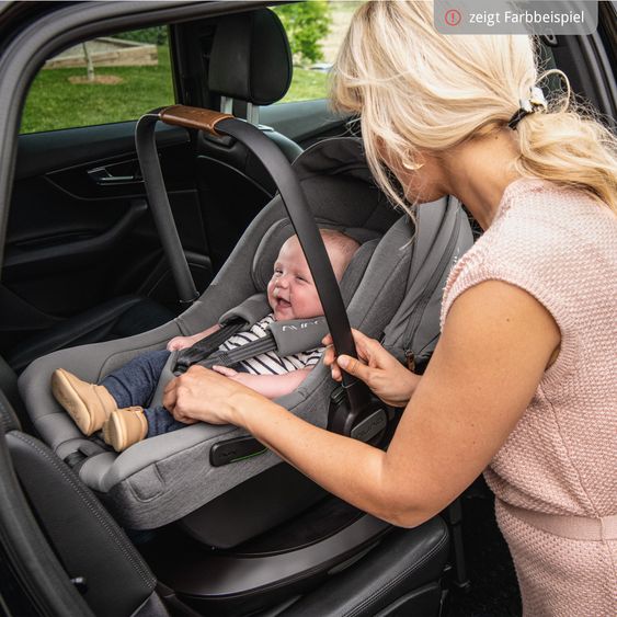 joie Infant car seat PIPA next i-Size from birth to 13 kg (40 cm - 83 cm) incl. seat reducer, sun canopy with Dream Drape only 2.8 kg - Thunder