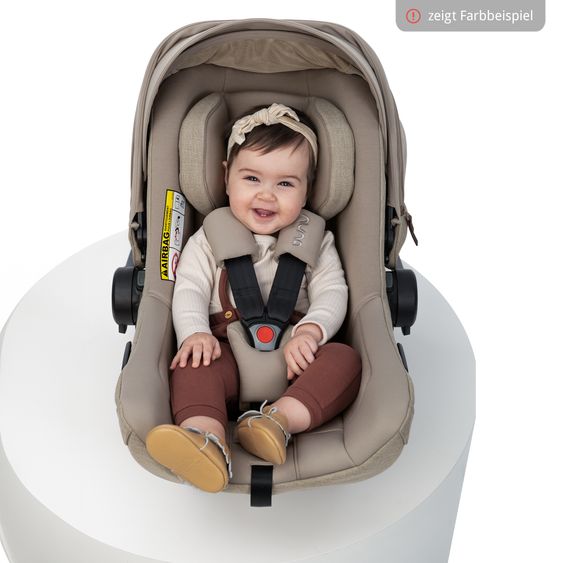 joie Infant car seat PIPA next i-Size from birth to 13 kg (40 cm - 83 cm) incl. seat reducer, sun canopy with Dream Drape only 2.8 kg - Thunder