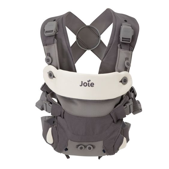 joie 3in1 Babytrage Savvy Lite für Neugeborene ab 3,5 kg bis 14 kg einsetzbar mit 3 Tragepositionen - Cobblestone