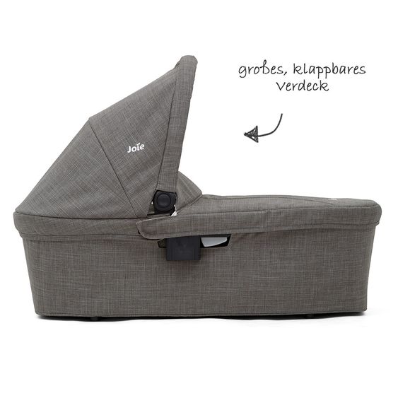 joie Baby Carrycot Ramble for Litetrax 4 / Litetrax 4 Air / Mytrax / Crosster / Tourist - Foggy Gray