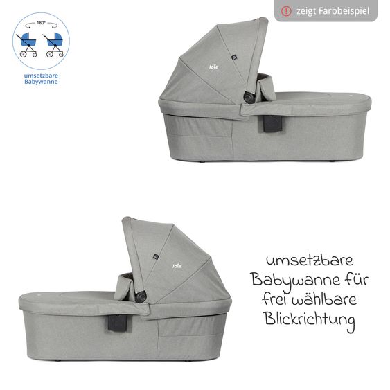 joie Babywanne Ramble XL ab Geburt - 9 Monate für Versatrax, Versatrax E ink. Regenschutz - Cashew