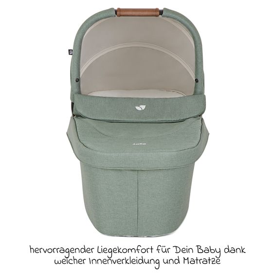 joie Babywanne Ramble XL ab Geburt - 9 Monate für Versatrax, Versatrax E ink. Regenschutz - Laurel