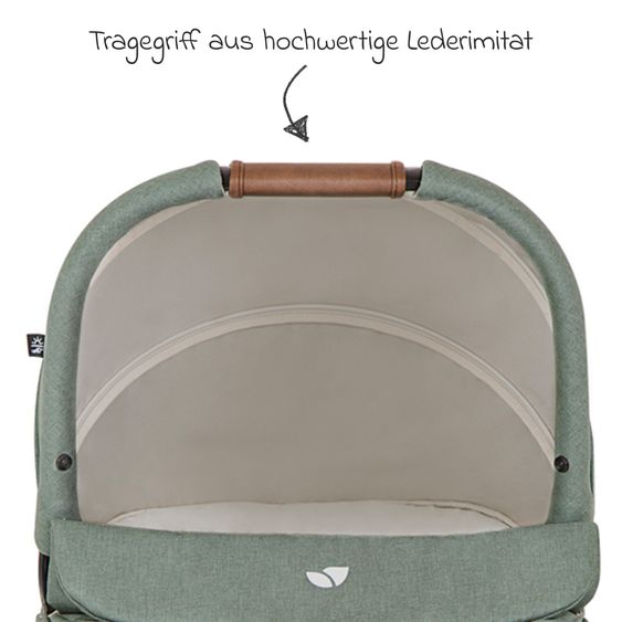 joie Babywanne Ramble XL ab Geburt - 9 Monate für Versatrax, Versatrax E ink. Regenschutz - Laurel