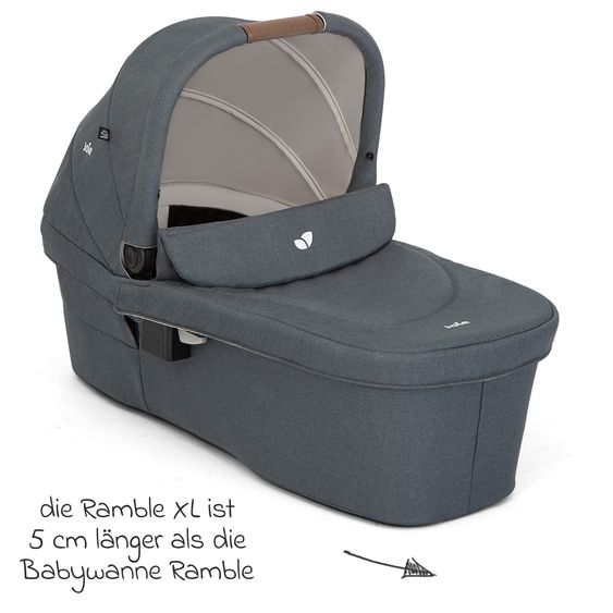 joie Babywanne Ramble XL ab Geburt - 9 Monate für Versatrax, Versatrax E ink. Regenschutz - Moonlight