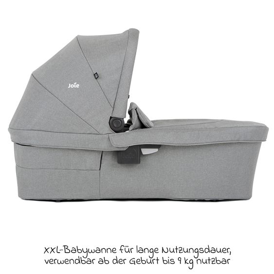 joie Babywanne Ramble XL ab Geburt - 9 Monate für Versatrax, Versatrax E ink. Regenschutz - Pebble