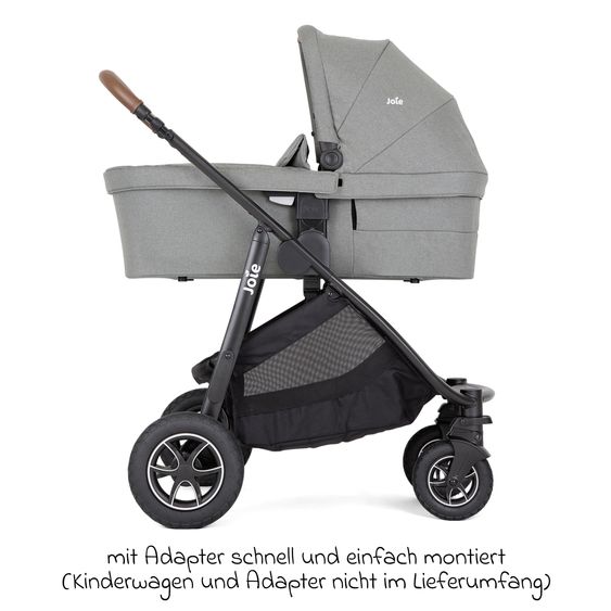 joie Babywanne Ramble XL ab Geburt - 9 Monate für Versatrax, Versatrax E ink. Regenschutz - Pebble