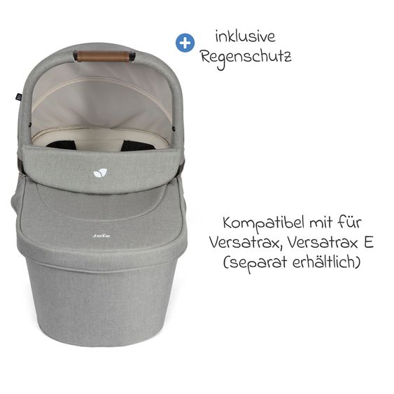 joie Babywanne Ramble XL ab Geburt - 9 Monate für Versatrax, Versatrax E ink. Regenschutz - Pebble