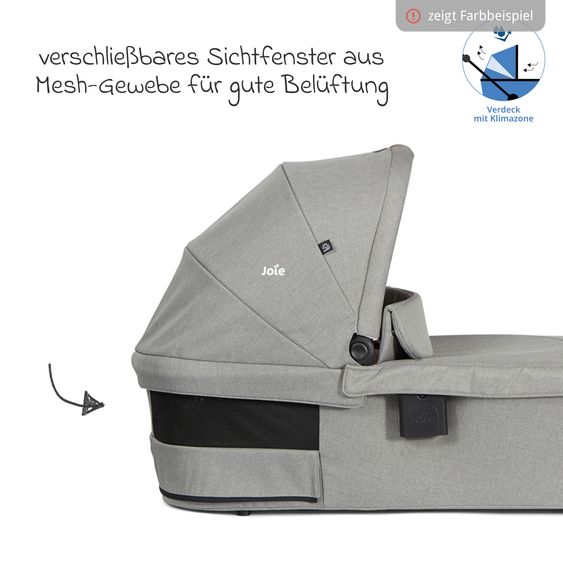 joie Babywanne Ramble XL ab Geburt - 9 Monate für Versatrax, Versatrax E ink. Regenschutz - Raven