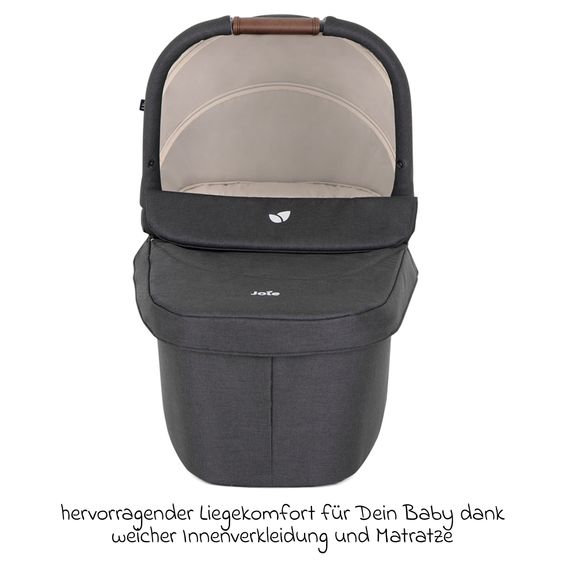 joie Babywanne Ramble XL ab Geburt - 9 Monate für Versatrax, Versatrax E ink. Regenschutz - Shale