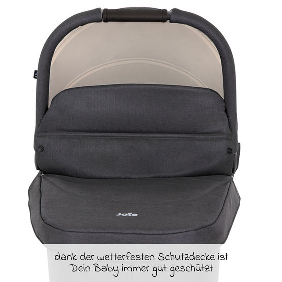 joie Babywanne Ramble XL ab Geburt - 9 Monate für Versatrax, Versatrax E ink. Regenschutz - Shale