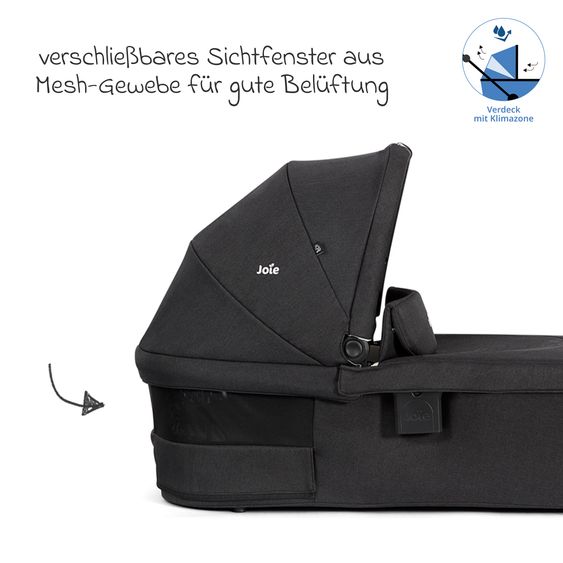joie Babywanne Ramble XL ab Geburt - 9 Monate für Versatrax, Versatrax E ink. Regenschutz - Shale