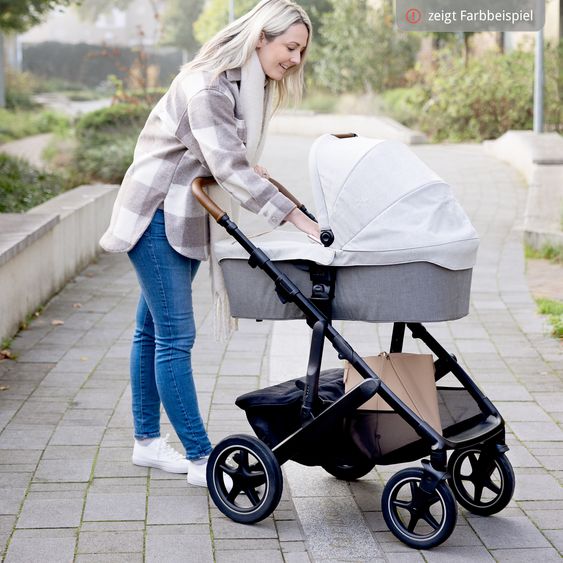 Joie Signature Ramble XL carrycot from birth - 9 months for Vinca, Aeria, Finiti, Parcel incl. raincover & windscreen - Signature - Carbon