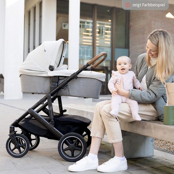 Joie Signature Ramble XL carrycot from birth - 9 months for Vinca, Aeria, Finiti, Parcel incl. raincover & windscreen - Signature - Carbon