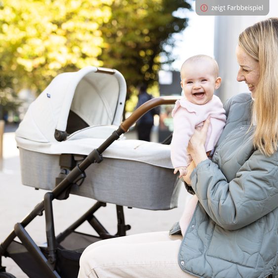 Joie Signature Ramble XL carrycot from birth - 9 months for Vinca, Aeria, Finiti, Parcel incl. raincover & windscreen - Signature - Carbon