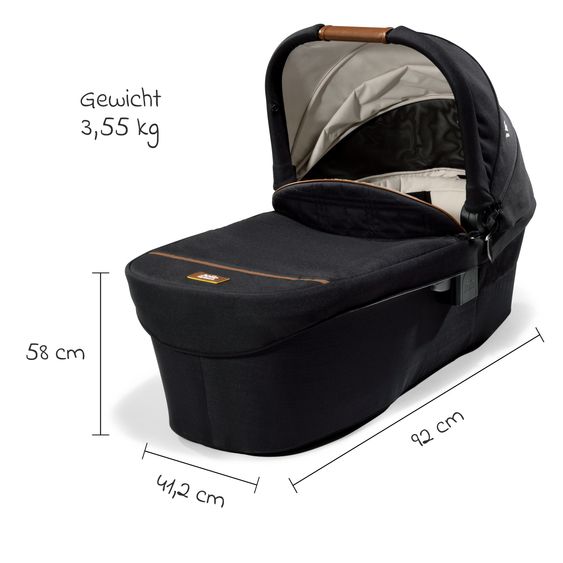 Joie Signature Babywanne Ramble XL ab Geburt - 9 Monate für Vinca, Aeria, Finiti, Parcel inkl. Regenschutz & Windschutz - Signature - Eclipcse