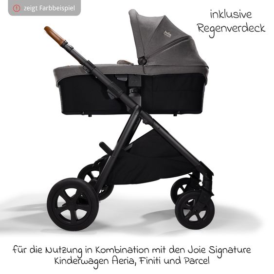 Joie Signature Babywanne Ramble XL ab Geburt - 9 Monate für Vinca, Aeria, Finiti, Parcel inkl. Regenschutz & Windschutz - Signature - Eclipcse