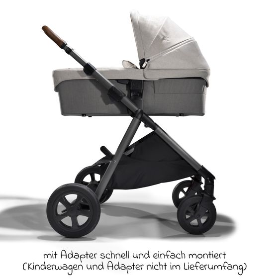 Joie Signature Babywanne Ramble XL ab Geburt - 9 Monate für Vinca, Aeria, Finiti, Parcel inkl. Regenschutz & Windschutz - Signature - Oyster