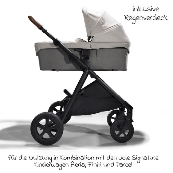 Joie Signature Babywanne Ramble XL ab Geburt - 9 Monate für Vinca, Aeria, Finiti, Parcel inkl. Regenschutz & Windschutz - Signature - Oyster