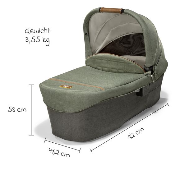 Joie Signature Babywanne Ramble XL ab Geburt - 9 Monate für Vinca, Aeria, Finiti, Parcel inkl. Regenschutz & Windschutz - Signature - Pine