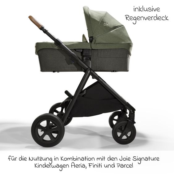 Joie Signature Babywanne Ramble XL ab Geburt - 9 Monate für Vinca, Aeria, Finiti, Parcel inkl. Regenschutz & Windschutz - Signature - Pine