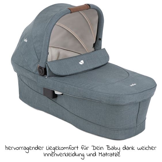 joie Babywanne Ramble XL für Versatrax & Versatrax E inkl. Regenschutz - Lagoon