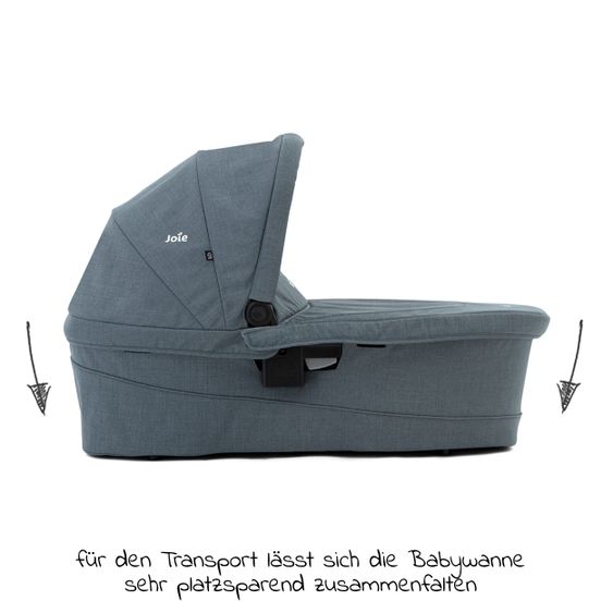 joie Babywanne Ramble XL für Versatrax & Versatrax E inkl. Regenschutz - Lagoon