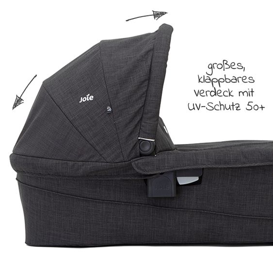 joie Babywanne Ramble XL für Versatrax & Versatrax E inkl. Regenschutz - Shale