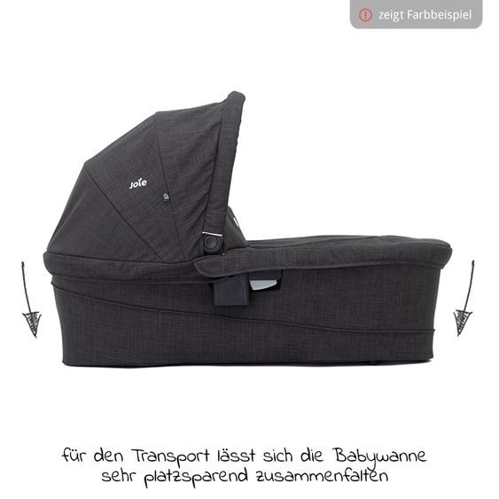 joie Babywanne Ramble XL für Versatrax & Versatrax E inkl. Regenschutz - Shale