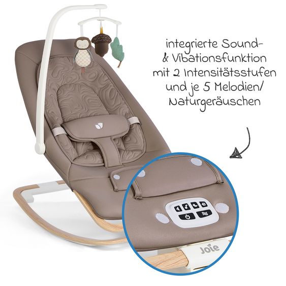 joie Babywippe Dreamer ab Geburt - 3 Jahre mit Mobile, Sound & Vibration - Strata Acorn