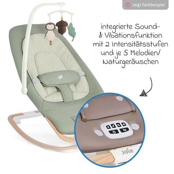 joie Babywippe Dreamer ab Geburt - 3 Jahre mit Mobile, Sound & Vibration - Strata Mist