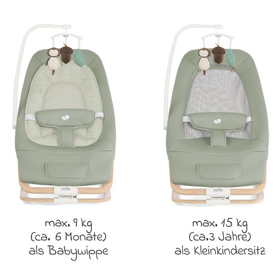 joie Babywippe Dreamer ab Geburt - 3 Jahre mit Mobile, Sound & Vibration - Strata Mist