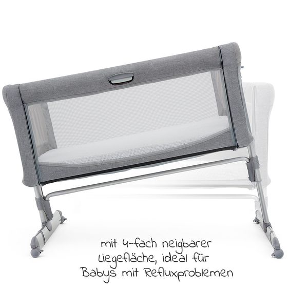 joie Lettino da viaggio Roomie con materasso e navicella - Gray Flanel