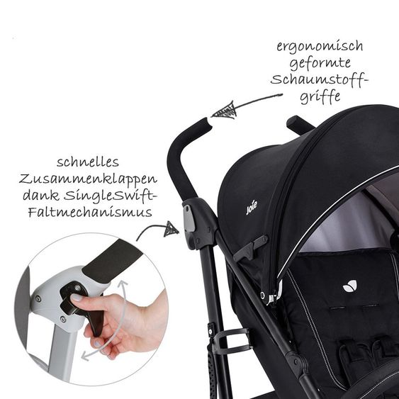 joie Buggy Brisk LX inkl. Regenschutz - Universal Black