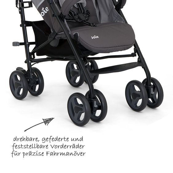 joie Buggy Nitro LX inkl. Regenverdeck - Dark Pewter