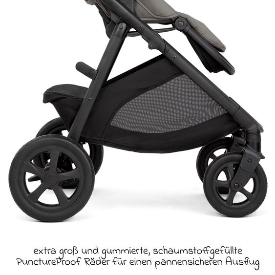 joie Buggy & Sportwagen Alore bis 22 kg belastbar mit Liegeposition, umsetzbarer & höhenverstellbarer Sportsitz, Teleskop-Schieber inkl. Adapter & Regenschutz - Pebble