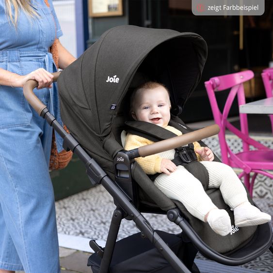 joie Buggy & Sportwagen Alore bis 22 kg belastbar mit Liegeposition, umsetzbarer & höhenverstellbarer Sportsitz, Teleskop-Schieber inkl. Adapter & Regenschutz - Pebble