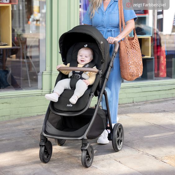 joie Buggy & Sportwagen Alore bis 22 kg belastbar mit Liegeposition, umsetzbarer & höhenverstellbarer Sportsitz, Teleskop-Schieber inkl. Adapter & Regenschutz - Pebble