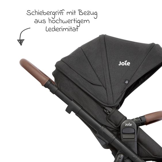 joie Buggy & Sportwagen Alore bis 22 kg belastbar mit Liegeposition, umsetzbarer & höhenverstellbarer Sportsitz, Teleskop-Schieber inkl. Adapter & Regenschutz - Shale