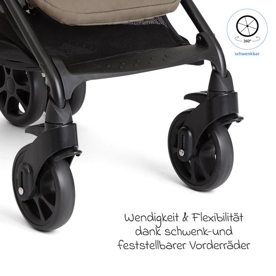 joie Buggy & Sportwagen Brisk LX bis 22 kg belastbar mit Liegefunktion & Einhand-Faltung - Beach