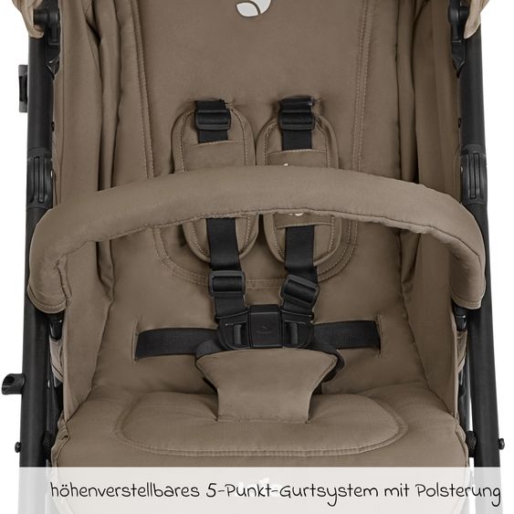 joie Buggy & Sportwagen Brisk LX bis 22 kg belastbar mit Liegefunktion & Einhand-Faltung - Beach