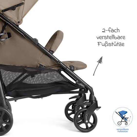 joie Buggy & Sportwagen Brisk LX bis 22 kg belastbar mit Liegefunktion & Einhand-Faltung - Beach