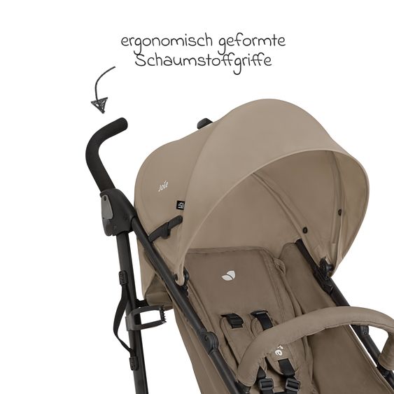 joie Buggy & Sportwagen Brisk LX bis 22 kg belastbar mit Liegefunktion & Einhand-Faltung - Beach