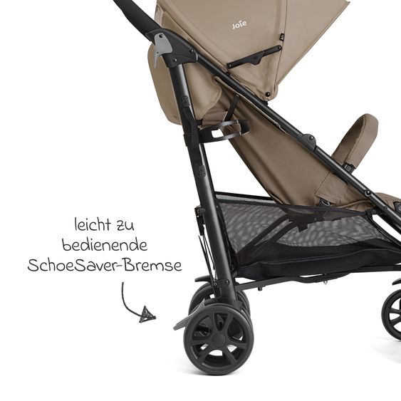 joie Buggy & Sportwagen Brisk LX bis 22 kg belastbar mit Liegefunktion & Einhand-Faltung - Beach