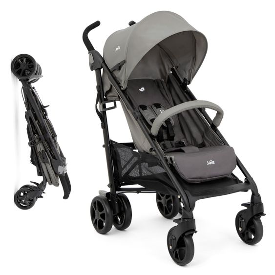 joie Buggy & Sportwagen Brisk LX bis 22 kg belastbar mit Liegefunktion & Einhand-Faltung - Dark Pewter