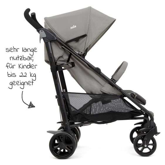joie Buggy & Sportwagen Brisk LX bis 22 kg belastbar mit Liegefunktion & Einhand-Faltung - Dark Pewter