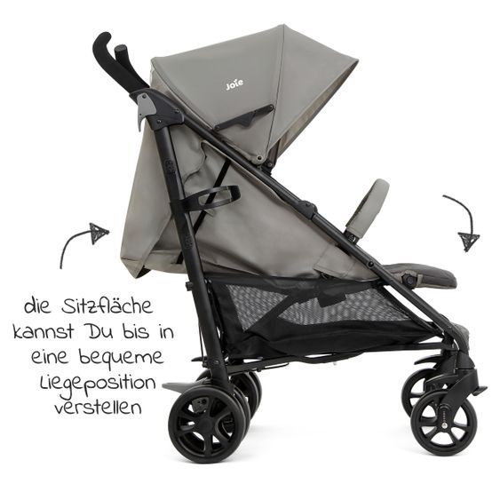 joie Buggy & Sportwagen Brisk LX bis 22 kg belastbar mit Liegefunktion & Einhand-Faltung - Dark Pewter