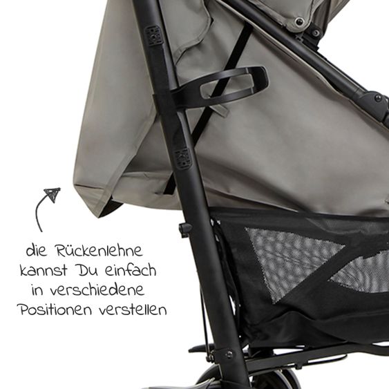 joie Buggy & Sportwagen Brisk LX bis 22 kg belastbar mit Liegefunktion & Einhand-Faltung - Dark Pewter