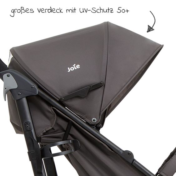 joie Buggy & Sportwagen Brisk LX bis 22 kg belastbar mit Liegefunktion & Einhand-Faltung - Ember